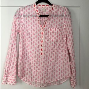 J Crew floral print popover tunic size small